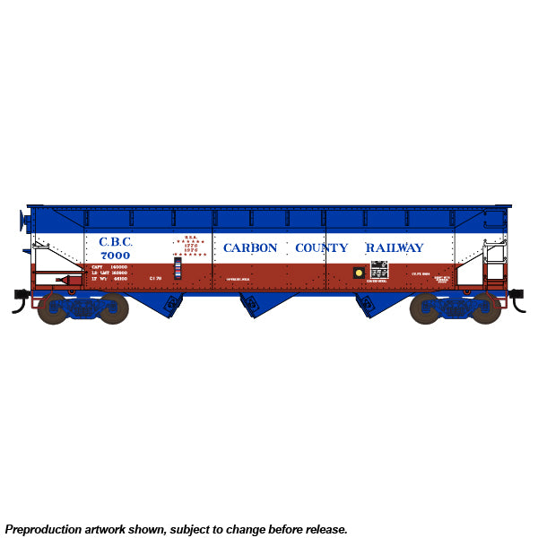 PRE-ORDER - HO Bowser 70-ton Offset Carbon County Ry Bicentenniel
