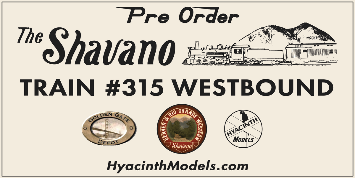 PRE-ORDER Shavano Set - Train #315 WB