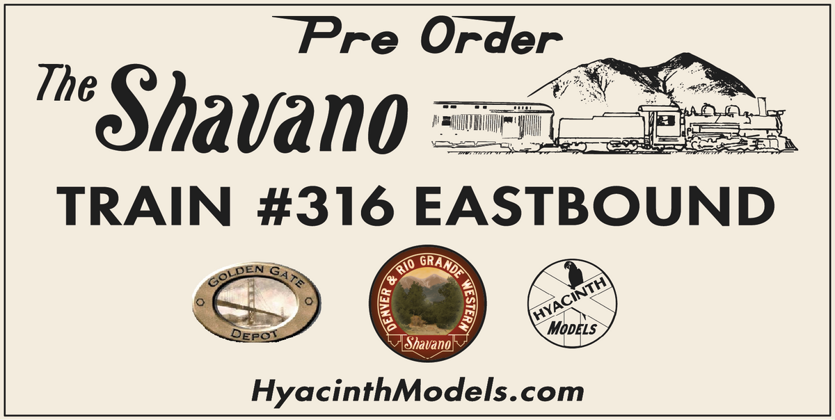 PRE-ORDER Shavano Set - Train #316 EB