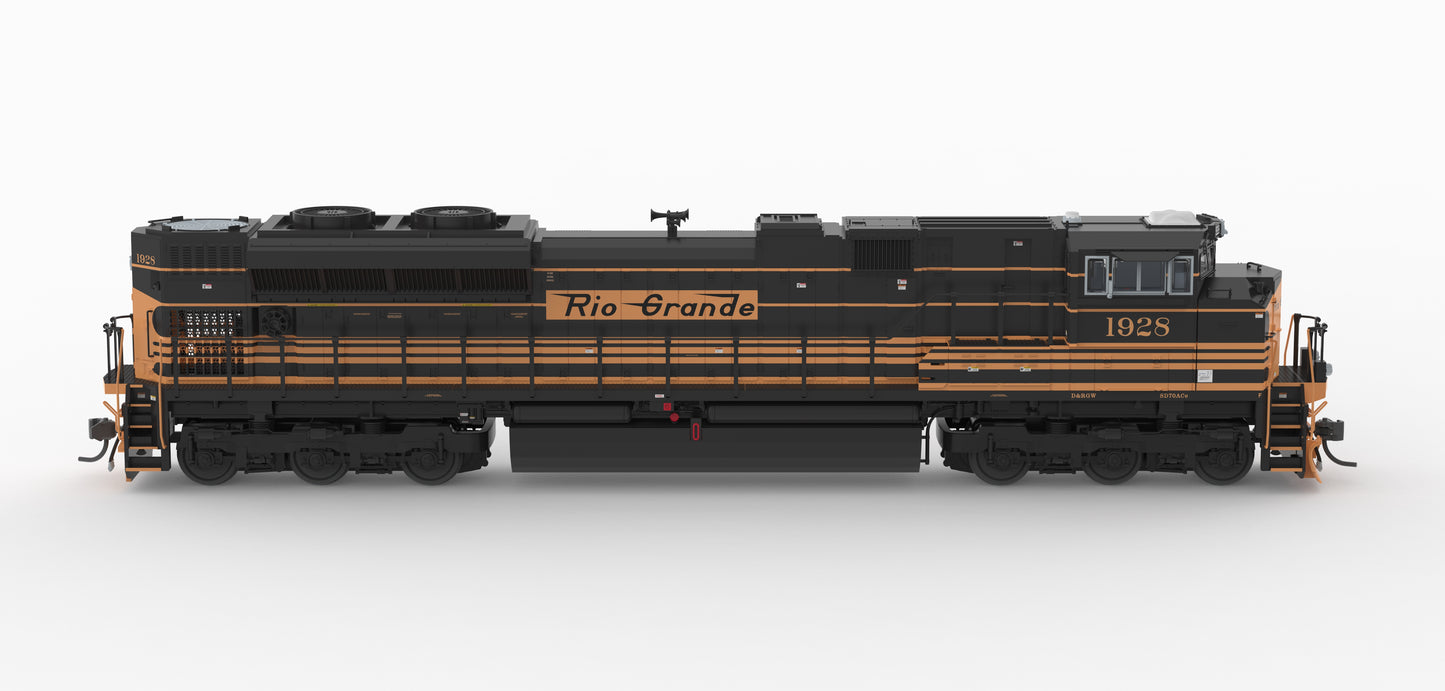 PRE-ORDER DEPOSIT EMD SD70ACe, DRGW #1930, 5-Stripe Scheme, No-Sound/DCC Ready (HO)