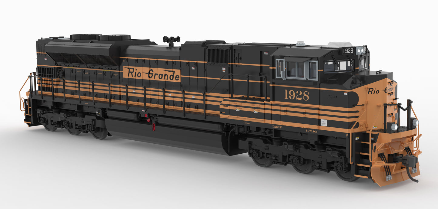 PRE-ORDER DEPOSIT EMD SD70ACe, DRGW #1930, 5-Stripe Scheme, No-Sound/DCC Ready (HO)