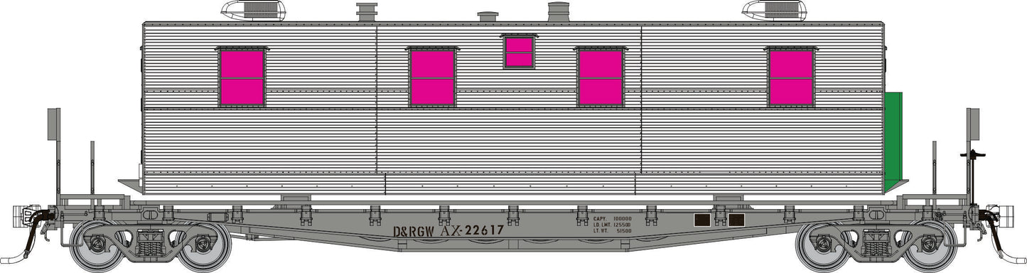 PRE-ORDER - HO Rapido D&RGW Camp Car AX-22617
