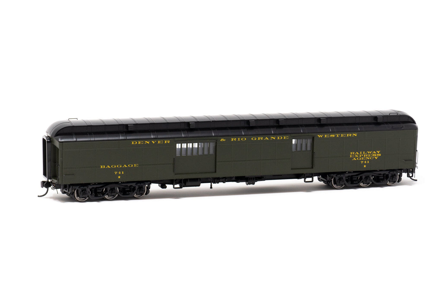 HO Scale Denver & Rio Grande Western Walthers Heavyweight Baggage Car #741