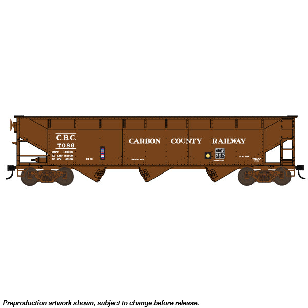 PRE-ORDER - HO Bowser 70-ton Offset Carbon County Ry #7086