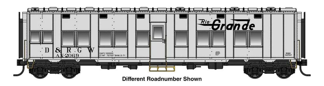 PRE-ORDER - Pullman-Standard Troop Sleeper Car - Standard - Ready to Run -- Denver & Rio Grande Western #AX2410